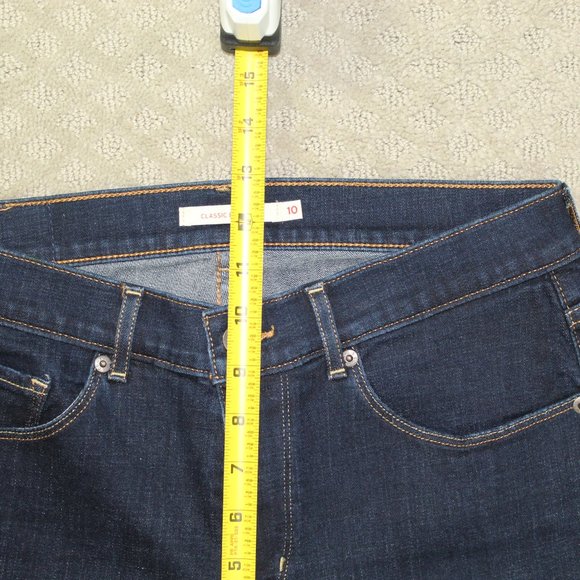 Levi Strauss Signature Jeans Women's 10 / 30x30 Bootcut Dark Blue Stretch Denim - Picture 5 of 6